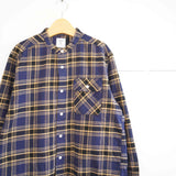 STANDARD SHIRT(スタンダードシャツ)　Band Collar Check Shirt