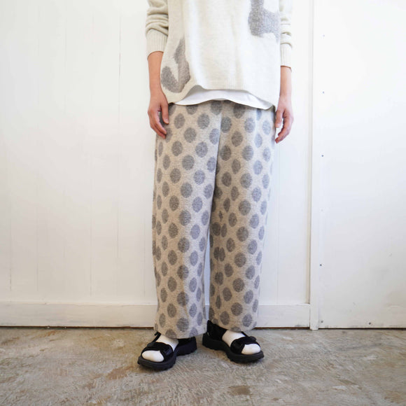 prit(プリット) 　ウールパイル　ドットジャガード　リラックスパンツ（P90608）