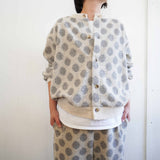 prit(プリット) 　ウールパイル　ドットジャガード　クルーネックカーディガン（P90605）