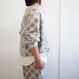 prit(プリット) 　ウールパイル　ドットジャガード　クルーネックカーディガン（P90605）