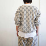 prit(プリット) 　ウールパイル　ドットジャガード　クルーネックカーディガン（P90605）