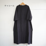 prit(プリット) 　ネルモールスキン　7分袖ボトルネックワンピース　(P80631)
