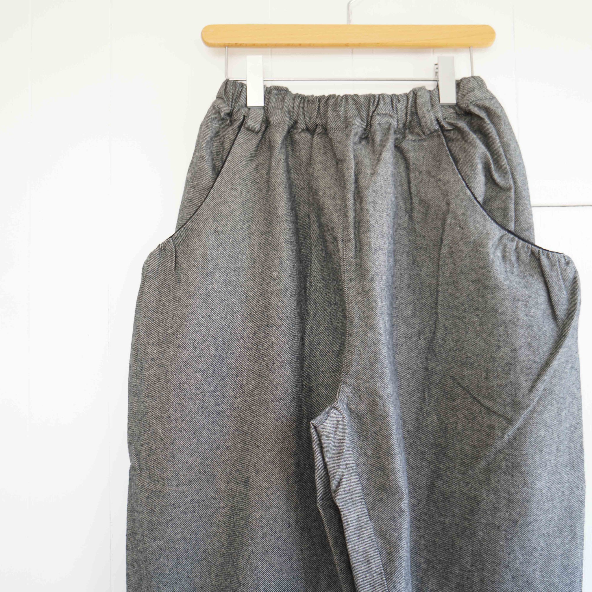 TANG(タング) コットンリネン先染めツイル起毛 イージーパンツ