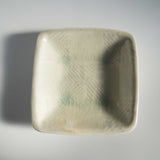 星の宮製陶　角皿　縄紋　灰釉