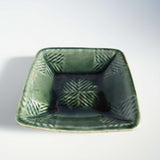 星の宮製陶　角皿　縄紋　呉須