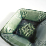 星の宮製陶　角皿　縄紋　呉須