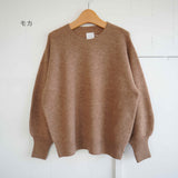 Gauze#(ガーゼ)　ギャザースリーブ　アルパカニット　プルオーバー（G1138）