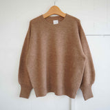 Gauze#(ガーゼ)　ギャザースリーブ　アルパカニット　プルオーバー（G1138）