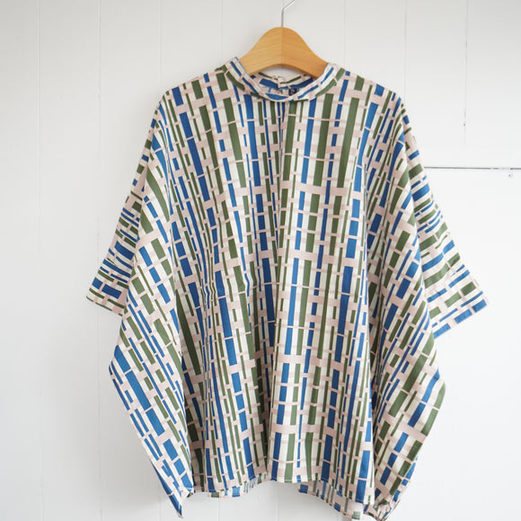TIGRE BROCANTE(ティグルブロカンテ)　バンブーチェックブロードマラケシュバックオープンシャツ