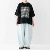 prit(プリット) 　プリント 5分袖フレームＴシャツ （P92528）チェック