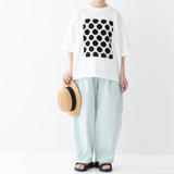 prit(プリット) 　プリント 5分袖フレームＴシャツ （P92528）ドット
