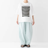 prit(プリット) 　プリント 5分袖フレームＴシャツ （P92528）ボーダー
