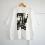 prit(プリット) 　プリント 5分袖フレームＴシャツ （P92528）チェック
