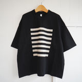 prit(プリット) 　プリント 5分袖フレームＴシャツ （P92528）ボーダー