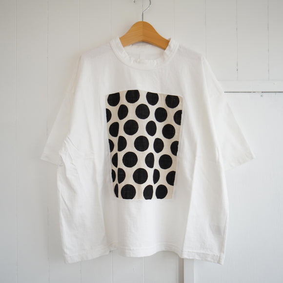 prit(プリット) 　プリント 5分袖フレームＴシャツ （P92528）ドット