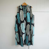 TIGRE BROCANTE(ティグルブロカンテ)　南国の葉　Batik　ギャザーノースリーブワンピ