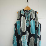 TIGRE BROCANTE(ティグルブロカンテ)　南国の葉　Batik　ギャザーノースリーブワンピ