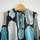 TIGRE BROCANTE(ティグルブロカンテ)　南国の葉　Batik　ギャザーノースリーブワンピ