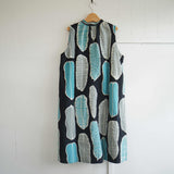TIGRE BROCANTE(ティグルブロカンテ)　南国の葉　Batik　ギャザーノースリーブワンピ