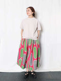 TIGRE BROCANTE(ティグルブロカンテ)　 南国の葉Batikポケットフィセルロングスカート