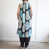 TIGRE BROCANTE(ティグルブロカンテ)　南国の葉　Batik　ギャザーノースリーブワンピ