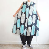 TIGRE BROCANTE(ティグルブロカンテ)　南国の葉　Batik　ギャザーノースリーブワンピ