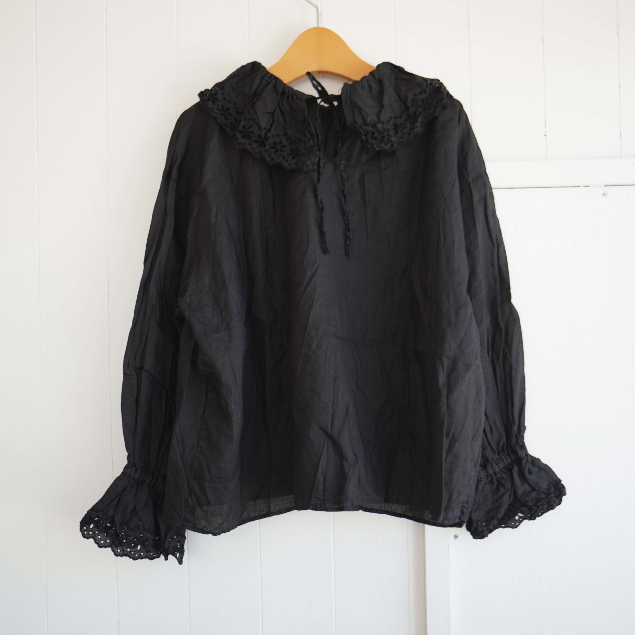 Gauze#(ガーゼ) アンティークレース フリル2wayブラウス（G1071