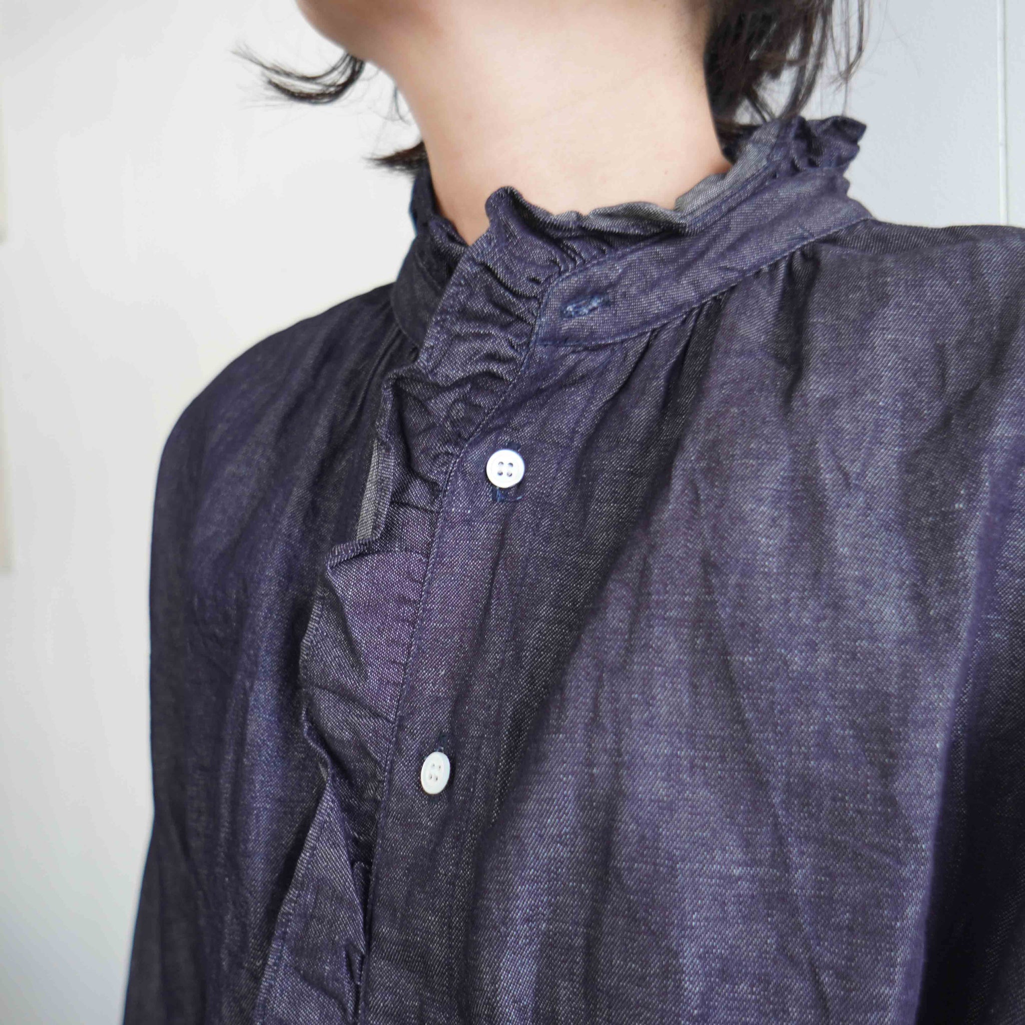 LABORATORY（ラボレイトリー） デニムフリルブラウス（LA420） – Rico