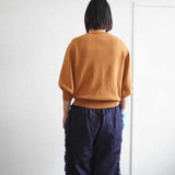 Gauze#(ガーゼ)　ギャザースリーブ　ニットカーディガン（G1033）