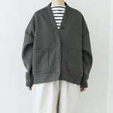 TRAVAIL MANUEL(トラバイユマニュアル)  クッションダンボールV/Nカーデ　（2045）