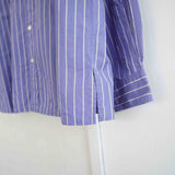 prit(プリット) 　高密度ポプリン　ストライプスタンドカラー　ビッグシャツ　(P81641)