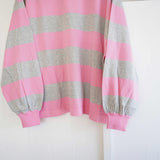 prit(プリット) 　天竺編みボーダー  クルーネックワイドプルオーバー　(P91606)