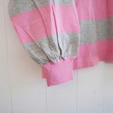 prit(プリット) 　天竺編みボーダー  クルーネックワイドプルオーバー　(P91606)