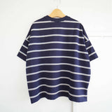 TRAVAIL MANUEL(トラバイユマニュアル)  オーガニックボーダースリットTシャツ（2047）