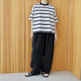 TRAVAIL MANUEL(トラバイユマニュアル)  オーガニックボーダースリットTシャツ（2047）