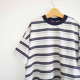 TRAVAIL MANUEL(トラバイユマニュアル)  オーガニックボーダースリットTシャツ（2047）