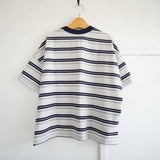 TRAVAIL MANUEL(トラバイユマニュアル)  オーガニックボーダースリットTシャツ（2047）