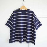 TRAVAIL MANUEL(トラバイユマニュアル)  オーガニックボーダースリットTシャツ（2047）