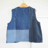 TIGRE BROCANTE(ティグルブロカンテ)　デニムMIX　リボンTIE　ショートベスト　B