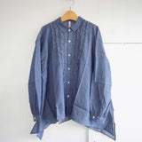 grin(グリン)　インドデニムボイル　三角フリルシャツ　(8261T-010)