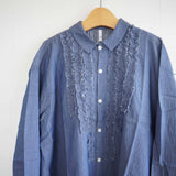 grin(グリン)　インドデニムボイル　三角フリルシャツ　(8261T-010)