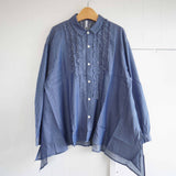 grin(グリン)　インドデニムボイル　三角フリルシャツ　(8261T-010)