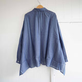 grin(グリン)　インドデニムボイル　三角フリルシャツ　(8261T-010)