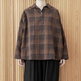 TRAVAIL MANUEL(トラバイユマニュアル)  ダークマドラス　スキッパーシャツ（3025）