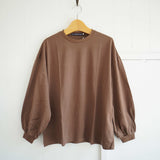 TIGRE BROCANTE(ティグルブロカンテ)　ギャザーロングスリーブTシャツ