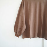TIGRE BROCANTE(ティグルブロカンテ)　ギャザーロングスリーブTシャツ