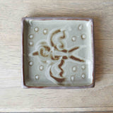Yachimun Pottery Studio Insect Sound Square Plate (Bird)