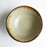 やちむん　saora pottery　 5寸マカイ(刷毛目　飴)