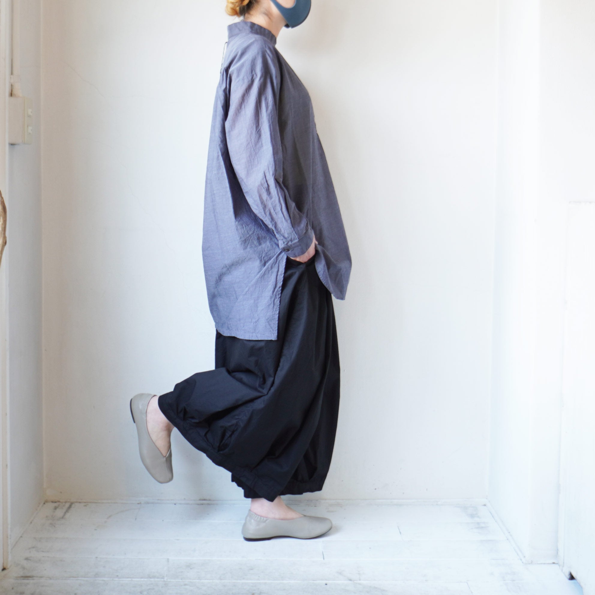SALE!! prit(プリット) 長袖スタンドカラープルオーバーワイド