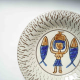 ノモ陶器製作所　８寸皿（エジプト紋　白）